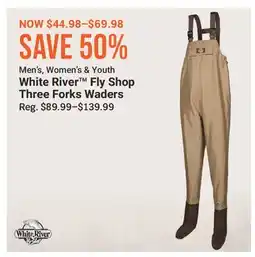 Bass Pro White River Fly Shop Three Forks Waders offer