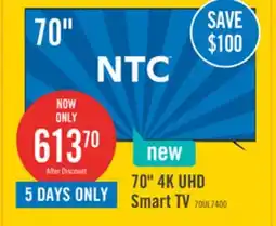 The Brick NTC 70 UHD Smart TV with webOS offer
