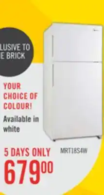 The Brick Midea 18 Cu. Ft. Top-Freezer Refrigerator - MRT18S4AWW offer