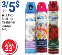 Rossy WIZARD Asst. air freshener sprays offer