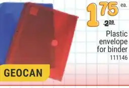 Rossy Plastic envelope for binder offer