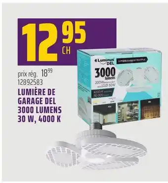 Gagnon - La Grande Quincaillerie LUMIÈRE DE GARAGE DEL 3000 LUMENS 30 W, 4000 K offer