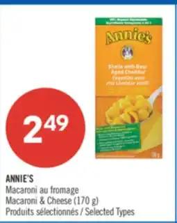 Pharmaprix ANNIE'S Macaroni & Cheese offer
