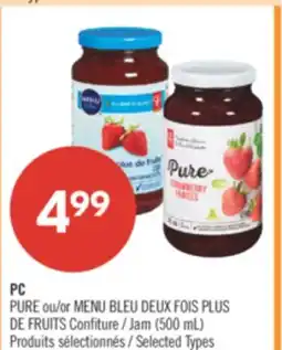 Pharmaprix PC PURE or BLUE MENU DEUX FOIS PLUS Jam offer