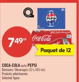 Pharmaprix COCA-COLA or PEPSI Beverages offer