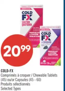 Pharmaprix COLD-FX Chewable Tablets (45) or Capsules (45 - 60) offer