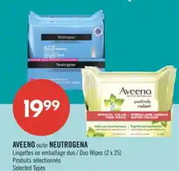 Pharmaprix AVEENO or NEUTROGENA Duo Wipes (2 x 25) offer