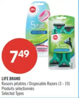 Pharmaprix LIFE BRAND Disposable Razors offer