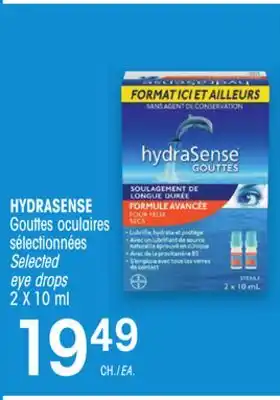 Uniprix HYDRASENSE Gouttes oculaires sélectionnées/Selected eye drops offer