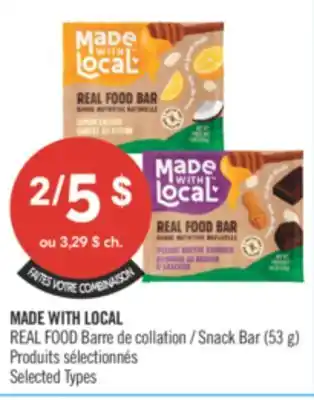 Pharmaprix MADE WITH LOCAL REAL FOOD Snack Bar offer