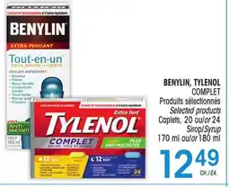 Uniprix BENYLIN, TYLENOL COMPLET Produits sélectionnés/Selected products, Sirop/Syrup offer