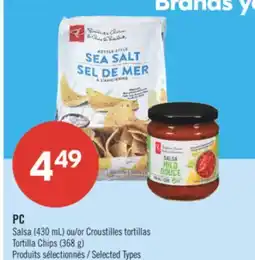 Pharmaprix PC Salsa (430 mL) or Tortilla Chips (368 g) offer