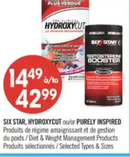 Pharmaprix SIX STAR HYDROXYCUT or PURELY INSPIRED Diet & Weight Management Products offer