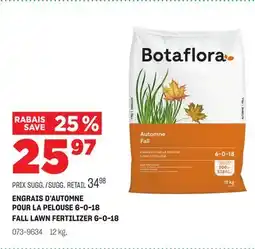 BMR ENGRAIS D'AUTOMNE POUR LA PELOUSE 6-0-18 offer
