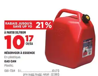 BMR RÉSERVOIR À ESSENCE offer