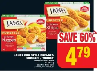 No Frills Janes pub style breaded chicken or turkey offer