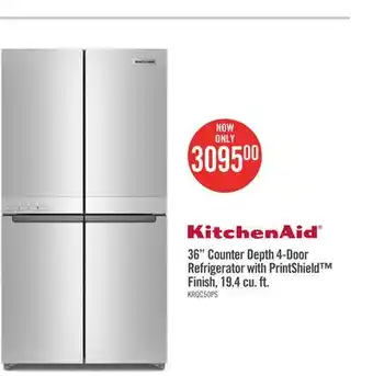 The Brick KitchenAid 36 19.4 Cu. Ft. French-Door Refrigerator - Stainless Steel - KRQC506MPS offer