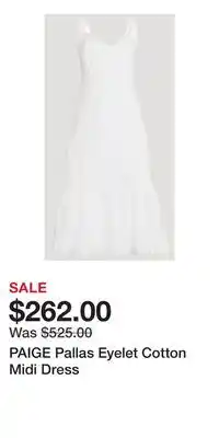 Holt Renfrew PAIGE Pallas Eyelet Cotton Midi Dress offer
