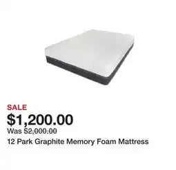 TSC Stores 12 Park Graphite Memory Foam Mattress offer