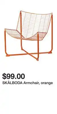 IKEA SKÅLBODA Armchair, orange offer