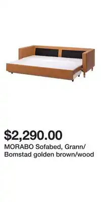 IKEA MORABO Sofabed, Grann/Bomstad golden brown/wood offer