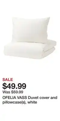 IKEA OFELIA VASS Duvet cover and pillowcase(s), white offer