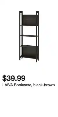 IKEA LAIVA Bookcase, black-brown offer