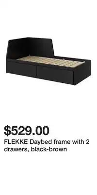 IKEA FLEKKE Daybed frame with 2 drawers, black-brown offer
