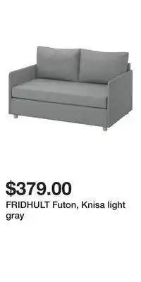 IKEA FRIDHULT Futon, Knisa light gray offer