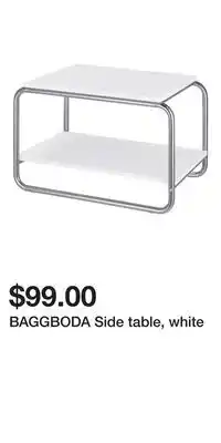 IKEA BAGGBODA Side table, white offer