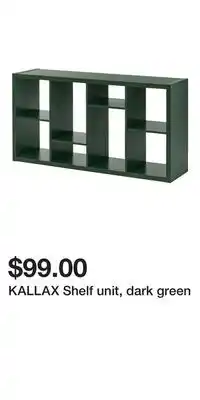 IKEA KALLAX Shelf unit, dark green offer