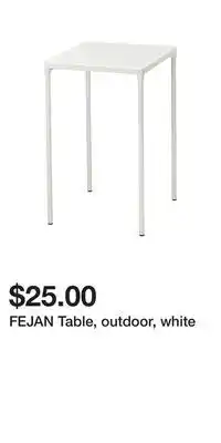 IKEA FEJAN Table, outdoor, white offer