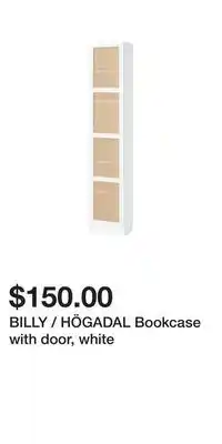 IKEA BILLY / HÖGADAL Bookcase with door, white offer