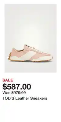 Holt Renfrew TOD'S Leather Sneakers offer
