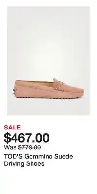 Holt Renfrew TOD'S Gommino Suede Driving Shoes offer
