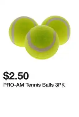 Dollarama PRO-AM Tennis Balls 3PK offer