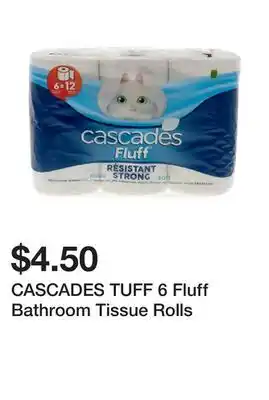 Dollarama CASCADES TUFF 6 Fluff Bathroom Tissue Rolls offer