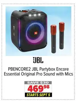 2001 Audio Video JBL Partybox Encore Essential Original Pro Sound with Mics offer
