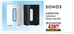 2001 Audio Video SONOS Cylindrical Design Sub Mini offer