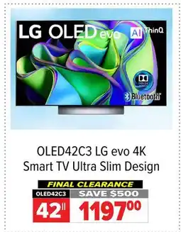 2001 Audio Video LG 42 evo 4K Smart TV Ultra Slim Design offer