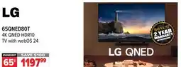 2001 Audio Video LG 65 4K QNED HDR10 TV with webOS 24 offer