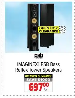 2001 Audio Video PSB Bass Reflex Tower Speakers offer