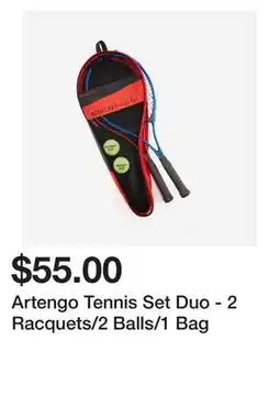 Decathlon Artengo Tennis Set Duo - 2 Racquets/2 Balls/1 Bag offer