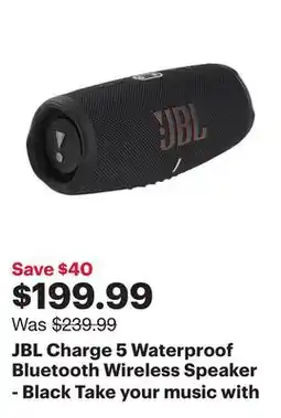Best Buy JBL Charge 5 Waterproof Bluetooth Wireless Speaker - Black offer