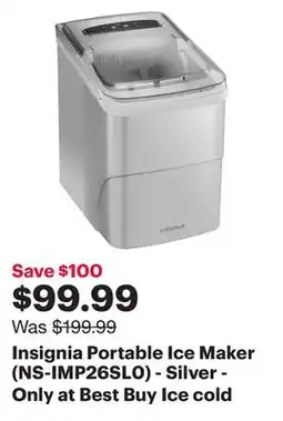 Best Buy Insignia Portable Ice Maker (NS-IMP26SL0) - Silver - Only at Best Buy offer