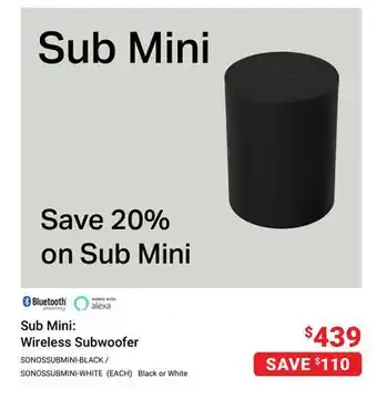 Visions Electronics Sub Mini: Wireless Subwoofer offer