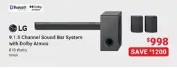 Visions Electronics LG 9.1.5 Channel Sound Bar System with Dolby Atmos offer