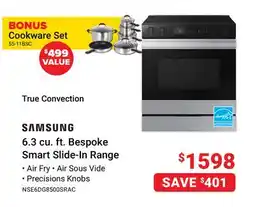 Visions Electronics Samsung 6.3 cu. ft. Bespoke Smart Slide-In Range offer