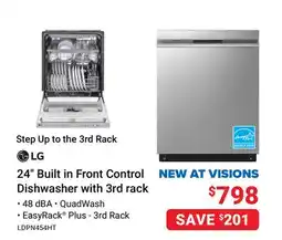 Visions Electronics LG 24 Built in Front Control Dishwasher with 3rd rack offer