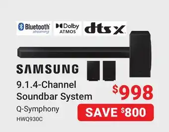 Visions Electronics SAMSUNG 9.1. 4-Channel Soundbar System offer